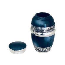 Load image into Gallery viewer, Blue Fire Cremation Keepsake Urn (set of 4)