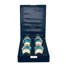 Load image into Gallery viewer, Green and Brass Engraved Cremation Keepsake Urn (set of 4)