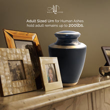 Load image into Gallery viewer, Navy Blue Cremation Urn