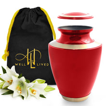 Load image into Gallery viewer, Red Glossy Cremation Urn