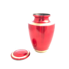 Load image into Gallery viewer, Red Glossy Cremation Urn