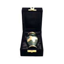 Load image into Gallery viewer, Green Mat Engraved Birds Flying Keepsake Cremation Urn