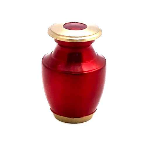 Red Glossy Keepsake Cremation Urn