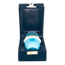 Load image into Gallery viewer, Blue and Brass Cremation Keepsake Urn