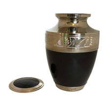Load image into Gallery viewer, Black Enameled Cremation Urn
