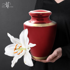 Red Glossy Cremation Urn