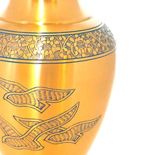 Load image into Gallery viewer, Engraved Brass Birds Cremation Urn