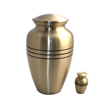 Load image into Gallery viewer, Brass Cremation Keepsake Urn (set of 4)