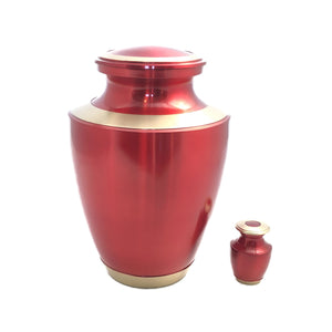 Red Glossy Keepsake Cremation Urn