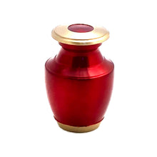 Load image into Gallery viewer, Red Gloss Keepsake Urn (set of 4)