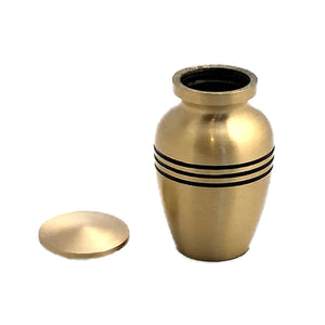 Brass Cremation Keepsake Urn (set of 4)